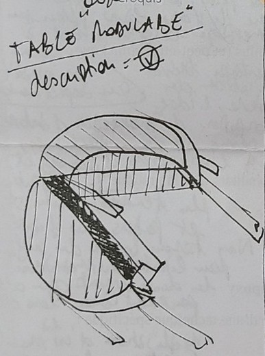 Croquis Table modulable