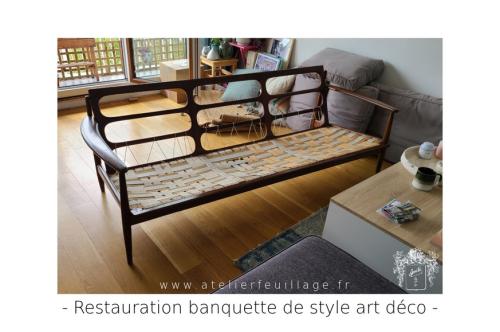 Restauration d'une banquette de style Art Déco