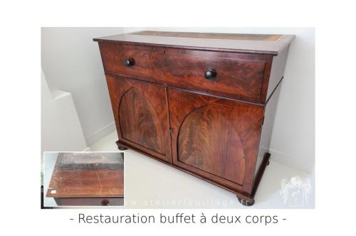 Restauration d'un buffet à deux corps