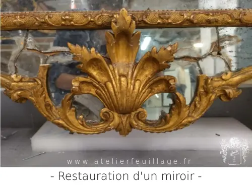 Restauration sculpture miroir 2
