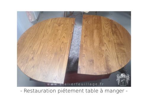 Restauration du piétement d'une table à manger