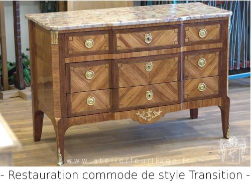 Restauration d'une commode de style Transition